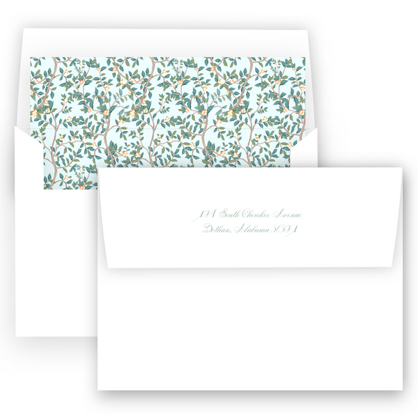 Chinoiserie Fruit Tree Lined Women's Stationery
