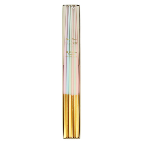 Laduree Paris Gold Dipped Tall Tapered Candles