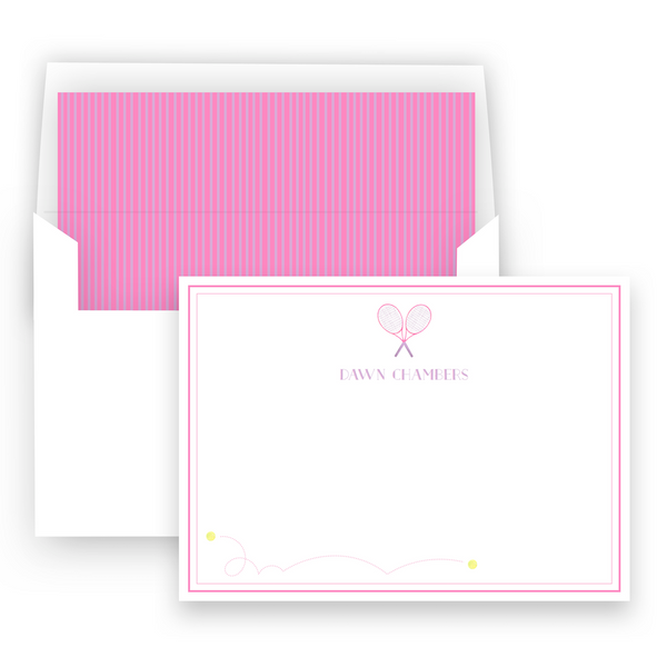 Girl's Pink & Purple Tennis Lined Stationery
