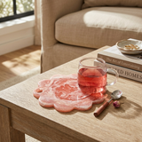 Pink Scallop Charcuterie Cheese Board | Resin | 12 in