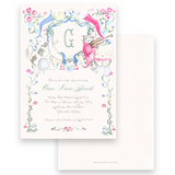 Watercolor Mother Goose Nursery Rhyme Baby Shower Invitation