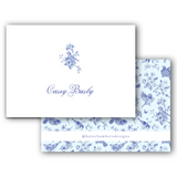 Vintage Botanical Blue Toile Landscape Women's Enclosure Card
