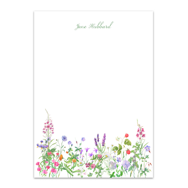 Women's Watercolor Floral Custom Notepad