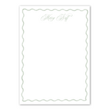 Women's Wavy Green Border Custom Notepad