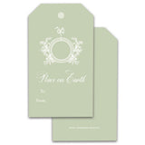 Sage Green Peace on Earth Holiday Gift Tags, Set of 12