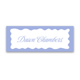 Girl's Wavy Border Script Vinyl Sticker Label