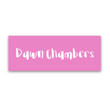 Girl's Simple Pink Vinyl Sticker Label