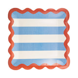 My Mind’s Eye Hamptons Stripes 9" Ric Rac Trim Paper Plate