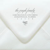 Classic Script Font with Decorative Flourish Custom Stamp