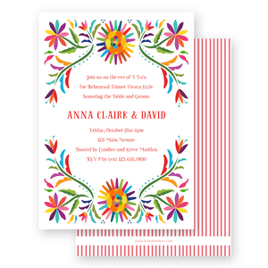 Mexican Fiesta Multicolor Rehearsal Dinner Invitation