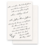 Simple Black Slant Script Diplomatic Font Wedding Invitation