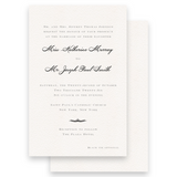 Simple Black Traditional Diplomatic Mixed Font Wedding Invitation