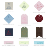 Custom White and Pink Foil Printed Gift Tag