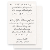 Simple Black Script Diplomatic Font Wedding Invitation