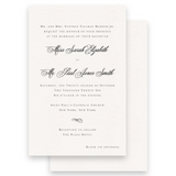 Simple Black Traditional Mozart Mixed Font Wedding Invitation
