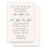 Simple Black Traditional Switzerland Script Wedding Invitation