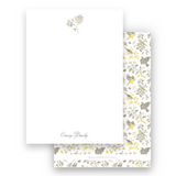 Vintage Yellow Bird Toile Lined Women's Stationery