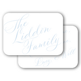 Simple Slanted Script Family Enclosure Card