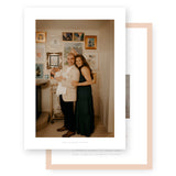 Girl's Tan Vintage Botanical Crest Birth Announcement