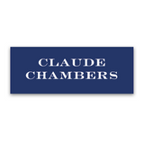 Boy's Navy Simple Serif Vinyl Sticker Label