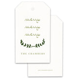 Merry Merry Merry Christmas Holiday Gift Tag