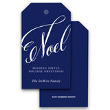 Slanted Noel navy Christmas Holiday Gift Tag