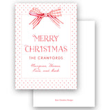 Watercolor Polka Dots & Gingham Holiday Christmas Enclosure Card