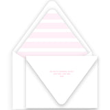 Girl's Pink Stripe with Scallop Die Cut Border Stationery