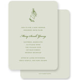 Green Vintage Peter Rabbit Baby Shower Invitation