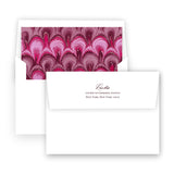 Burgundy and fuchsia "Merry Merry" + stars Holiday Card