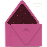 Burgundy and fuchsia "Merry Merry" + stars Holiday Card