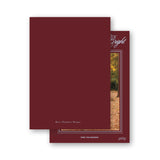 Baby Blue and burgundy "Making Spirits Bright " Holiday Card