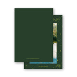 Lime green and Forest "Merriest Christmas" with stars Holiday Card