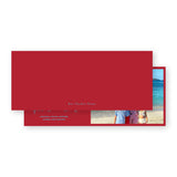 Blue on red "Merry Merry Christmas" Holiday Card
