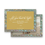 Marbled border landscape Let your heart be Light  "Merry Christmas " Holiday Card