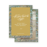 Marbled border Let your heart be Light  "Merry Christmas " Holiday Card