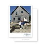 Simple modern blue "Tidings of joy " Holiday Card