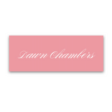 Girl's Simple Script Pink Vinyl Sticker Label