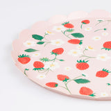 Meri Meri Strawberry Pattern Dinner Plates