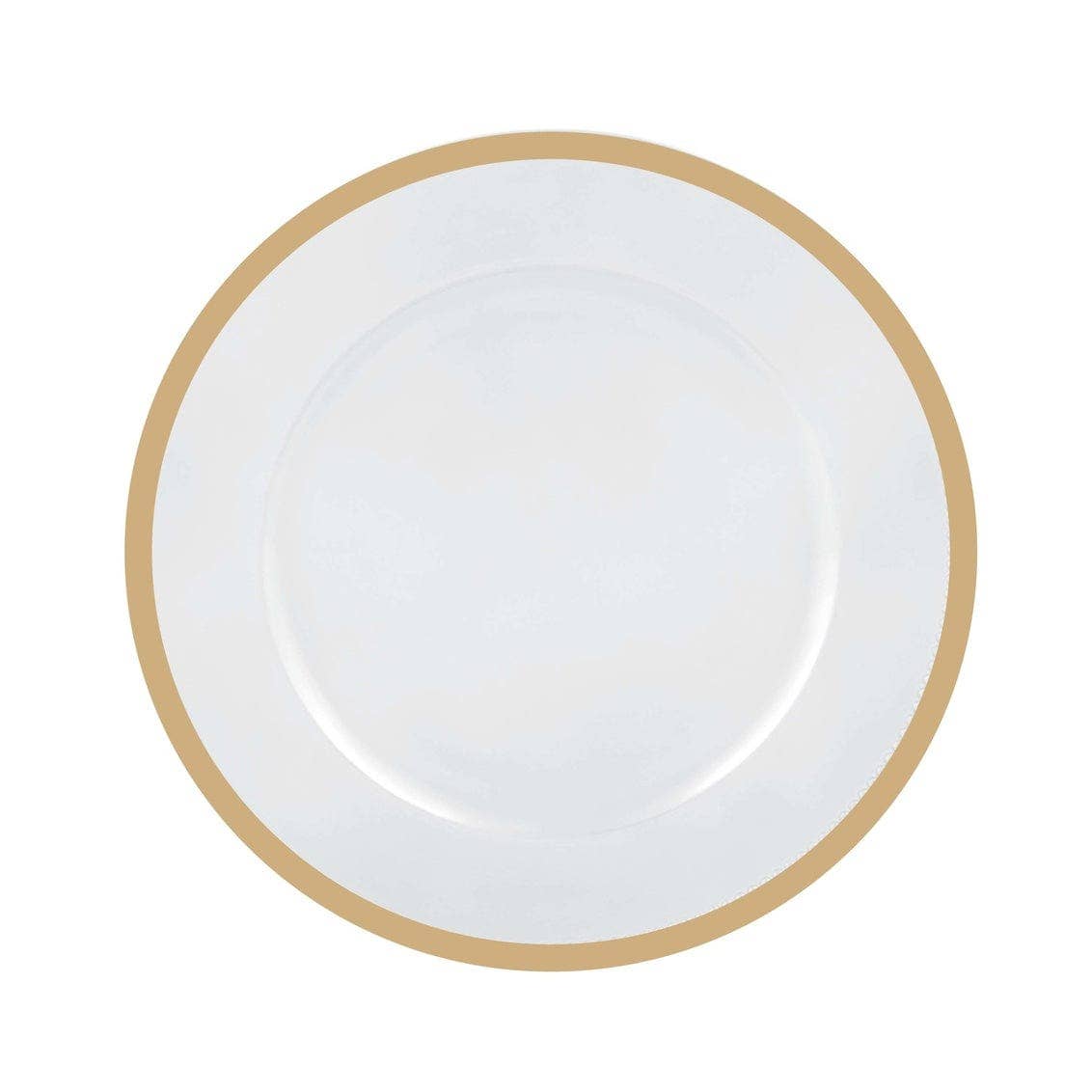 13" Clear and Gold Plastic Charger Plate | 1 Charger