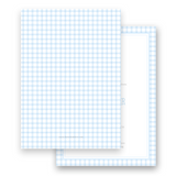 Blue Gingham with Watercolor Cross Baptism Invitation