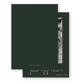 Casual Script "Peace, Joy, Love" Portrait Holiday Card