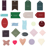 Custom White and Pink Foil Printed Gift Tag