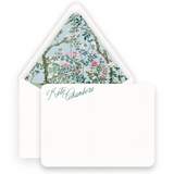 Watercolor Chinoiserie Blue Lined Women's Stationery