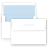 Boy's Blue Botanical Crest Birth Announcement