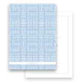 Blue Classic Cross with Watercolor Gingham Baptism Invitation