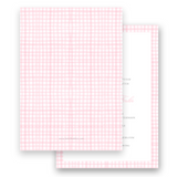 Pink Gingham Border with Cross Baptism Invitation