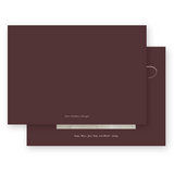 Claret and Blush Simple Script Landscape Holiday Card / Birth Announcement