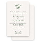 Green Simple Script Logo Chinoiserie Wedding Invitation