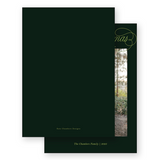 Classic Calligraphy "Merry Christmas" Portrait Holiday Card